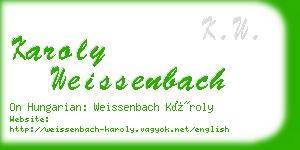 karoly weissenbach business card